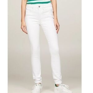 Tommy Hilfiger White Cuffes Skinny Pant